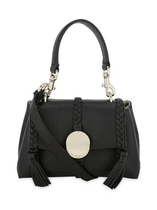 Penelope Mini Grained Leather Shoulder Bag Black - CHLOE - BALAAN 2