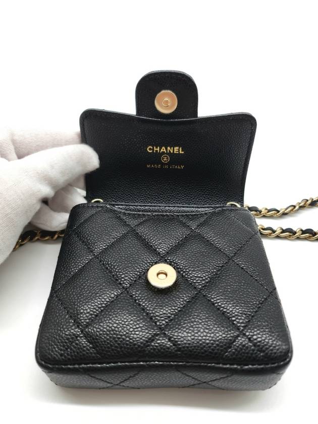 Classic mini chain bag caviar black gold wallet AP3259 - CHANEL - BALAAN 6