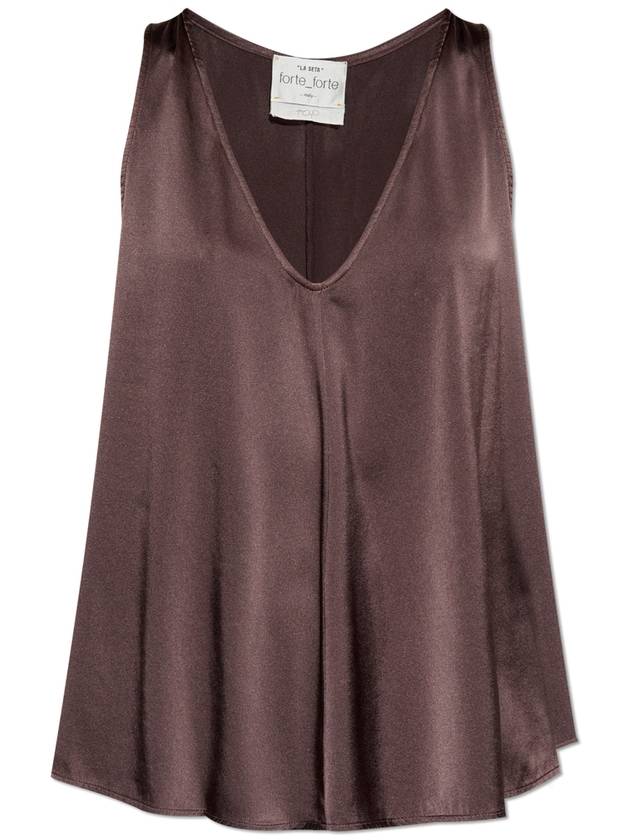 Forte_forte Sleeveless Silk Top, Women's, Brown - FORTE FORTE - BALAAN 1