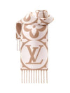 LV Medallion Monogram Wool Scarf Rose Beige - LOUIS VUITTON - BALAAN 3