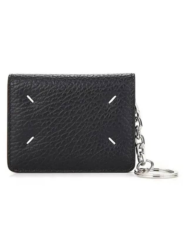 4 Stitch Keyring Card Wallet Black - MAISON MARGIELA - BALAAN 4