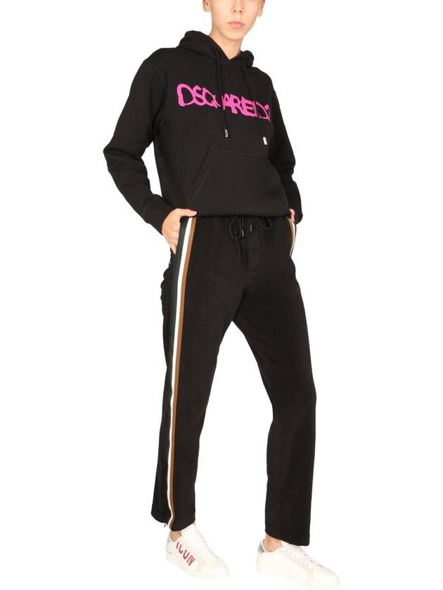 Women's Line Cotton Track Pants Black - DSQUARED2 - BALAAN 6