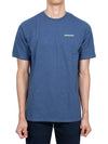 P 6 Logo Responsibili Short Sleeve T-Shirt Utility Blue - PATAGONIA - BALAAN 3