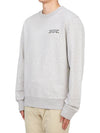 Oars Regular Crew Sweatshirt Light Grey Melange - MAISON KITSUNE - BALAAN 3