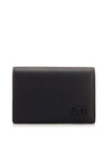 V Logo Signature Card Wallet Black - VALENTINO - BALAAN 1