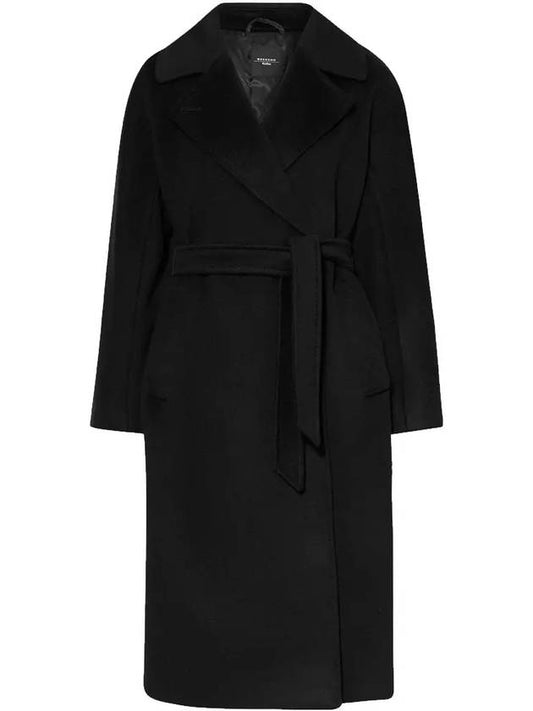 Regina RESINA wool belted coat black 2350161133 013 - MAX MARA - BALAAN 2