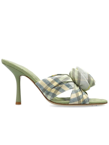 Burberry Heeled Mules ‘Mews’, Women's, Green - BURBERRY - BALAAN 1