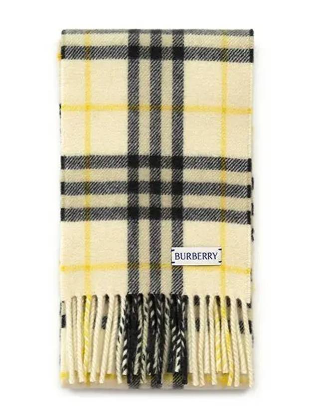 Narrow Check Cashmere Scarf Cantle - BURBERRY - BALAAN 2