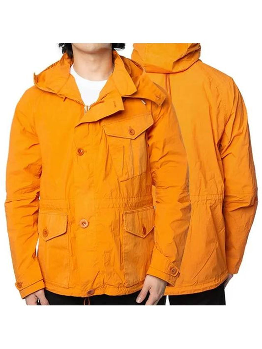 Mid Layer Flap Pocket Hooded Jacket Orange - TEN C - BALAAN 2