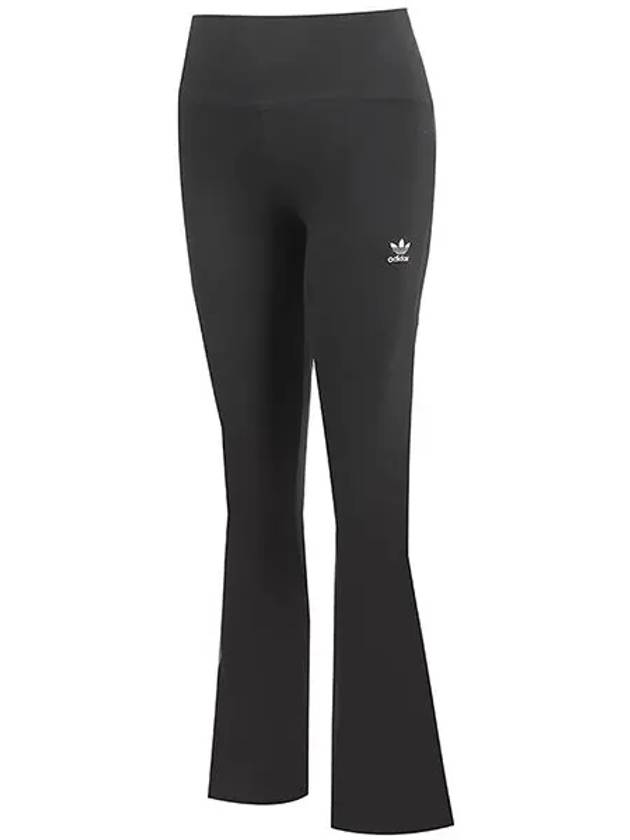 Women's Essential Rib Flare Skinny Pants Black - ADIDAS - BALAAN 3