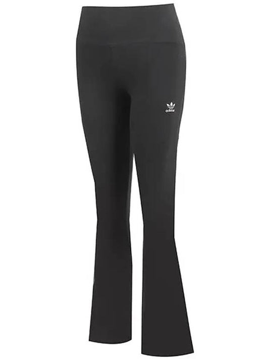 Women's Essential Rib Flare Skinny Pants Black - ADIDAS - BALAAN 2