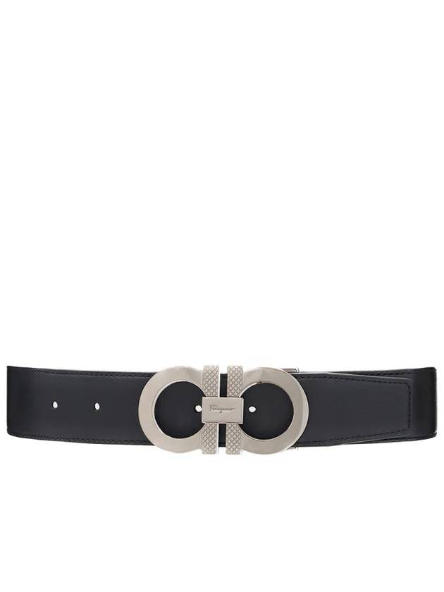 Reversible Leather Belt Black - SALVATORE FERRAGAMO - BALAAN 2