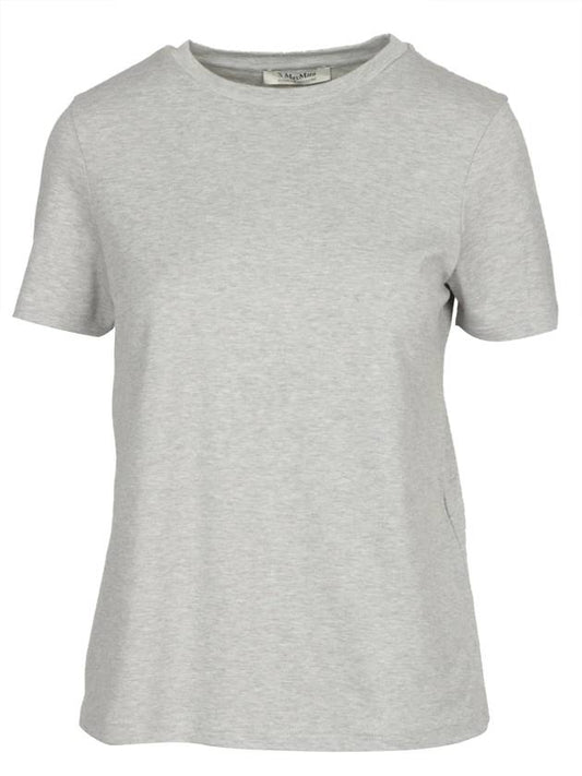 Women's ANGRI Bag Logo Short Sleeve T-Shirt Gray - S MAX MARA - BALAAN 1