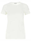 Cotton Logo Patch Short Sleeve T-Shirt White - MONCLER - BALAAN 2