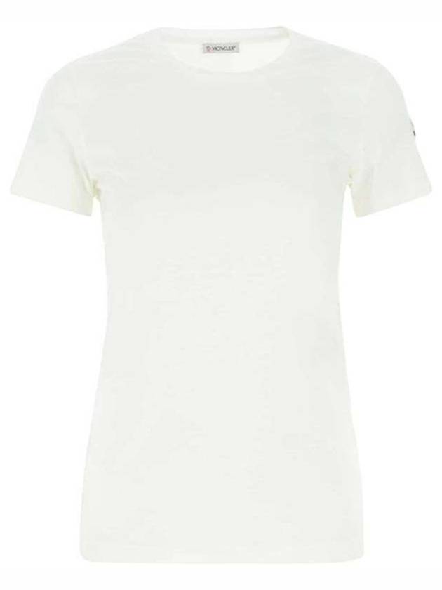 Cotton Logo Patch Short Sleeve T-Shirt White - MONCLER - BALAAN 2