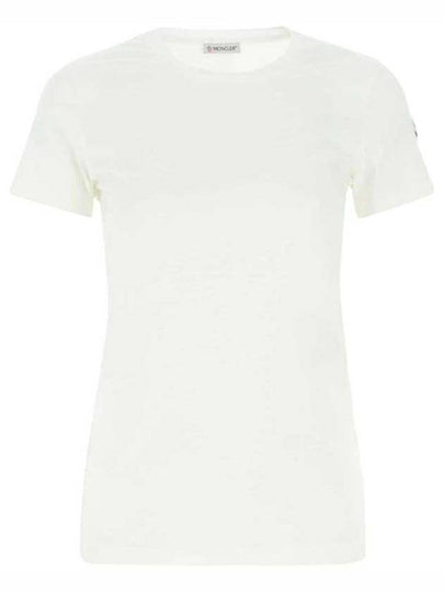 Cotton Logo Patch Short Sleeve T-Shirt White - MONCLER - BALAAN 2