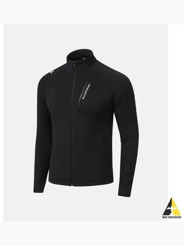 Brushed training slim fit jacket black SP423TFTO2 - DESCENTE - BALAAN 1