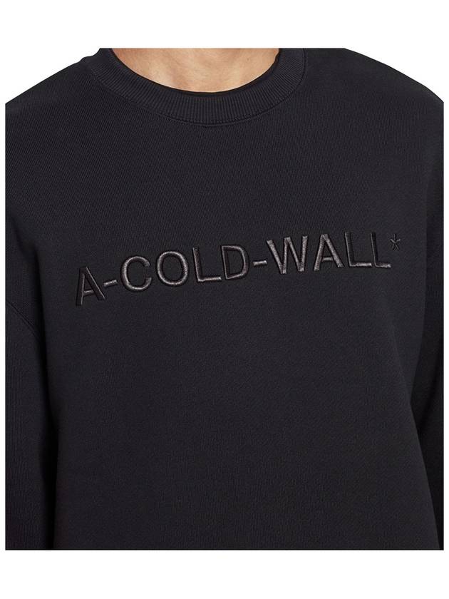 ACWMW043 BLACK Embroidered logo black sweatshirt - A-COLD-WALL - BALAAN 5