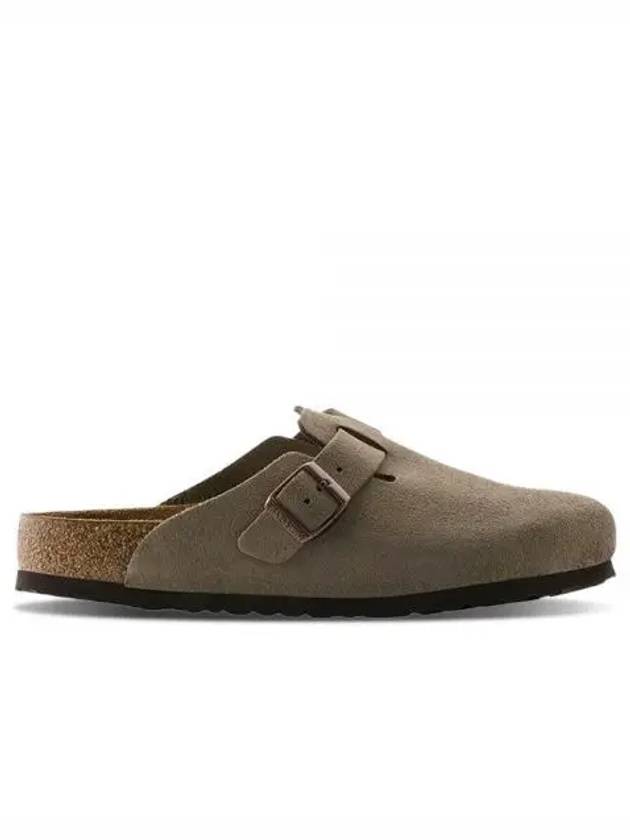 Boston Soft Footbed Suede Medium Narrow Slippers Taupe - BIRKENSTOCK - BALAAN 2