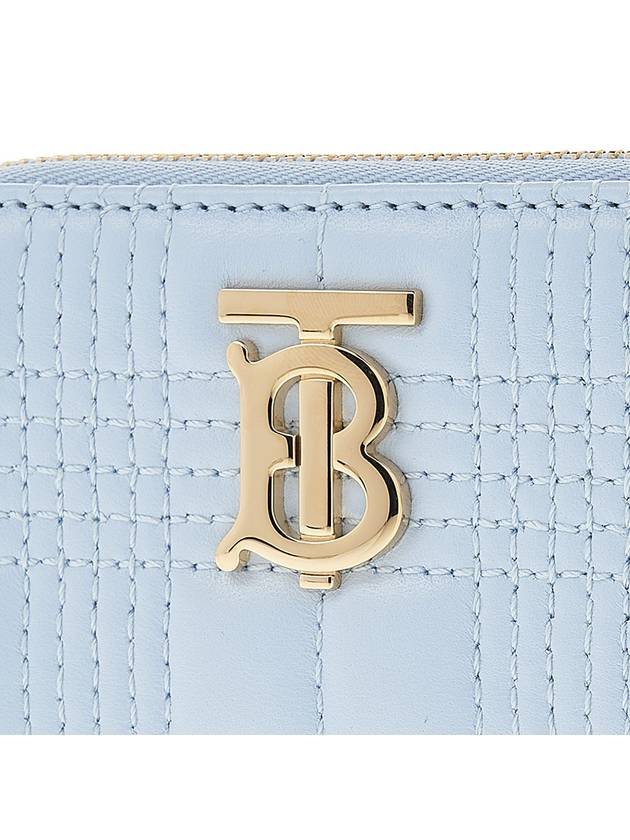 TB Logo Zip Around Half Wallet Pastel Blue - BURBERRY - BALAAN 7