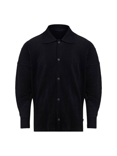 Technical Pleated Long Sleeve Shirt Black - ISSEY MIYAKE - BALAAN 1