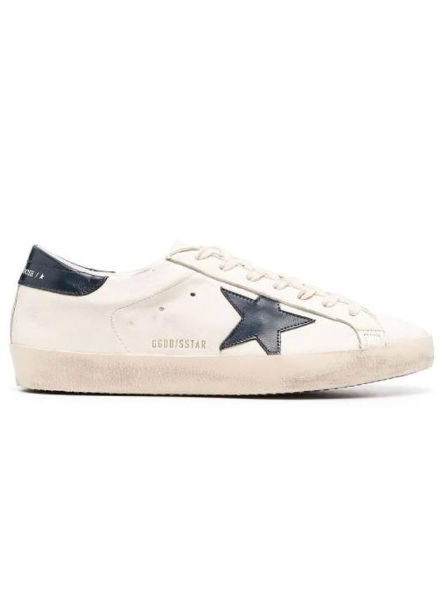 Superstar Beige Night Blue Heel Tab Sneakers - GOLDEN GOOSE - BALAAN 2