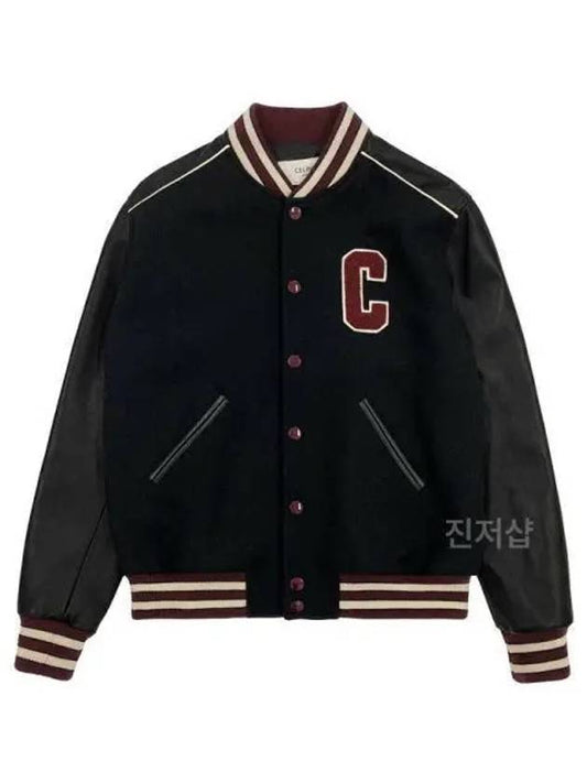 Teddy Classic Wool Jacket Black Burgundy - CELINE - BALAAN 2