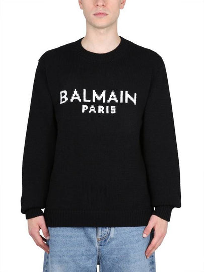 Logo Jersey Knit Top Black - BALMAIN - BALAAN 2