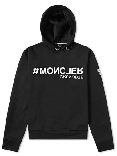 8G00008 80451 999 Black Men's Hoodie - MONCLER - BALAAN 1