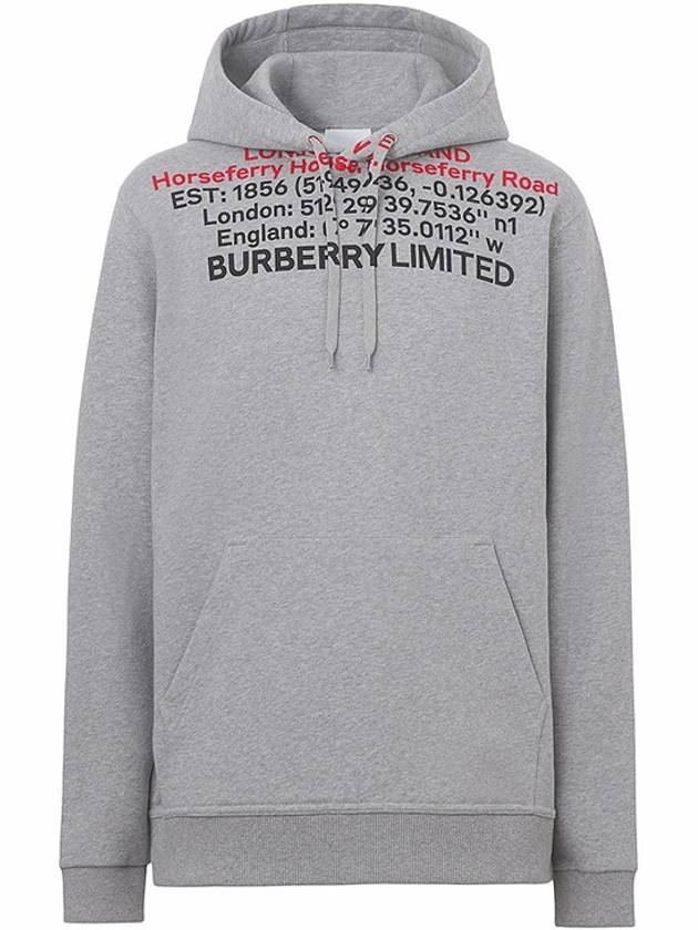 Location Cotton Hoodie Grey - BURBERRY - BALAAN 6