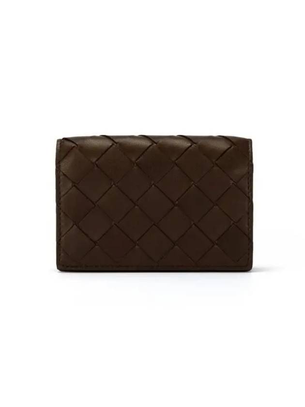 Intrecciato Leather Card Wallet Brown - BOTTEGA VENETA - BALAAN 3