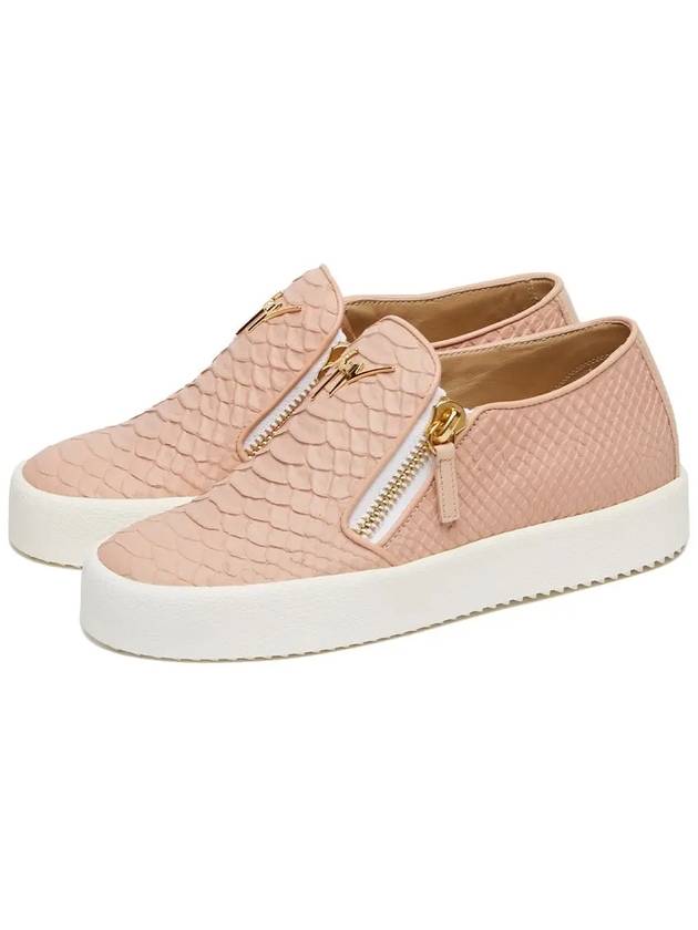 Women's Snakeskin Pink Slip-Ons RS7006 ROSA - GIUSEPPE ZANOTTI - BALAAN 3