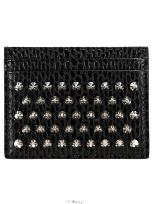 Chios Spike Card Wallet Black - CHRISTIAN LOUBOUTIN - BALAAN 2