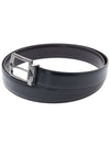 Men's Small Gancini Buckle Reversible Leather Belt Black - SALVATORE FERRAGAMO - BALAAN 3