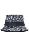 French Oblique Small Brim Bucket Hat Blue - DIOR - BALAAN 5