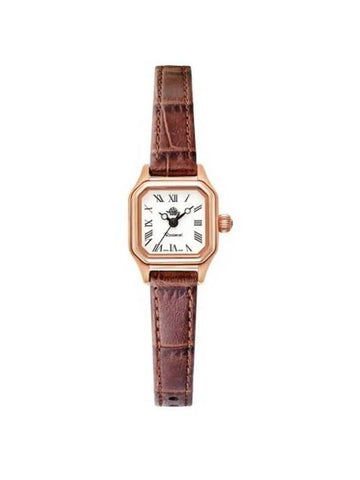 Square Cowhide Watch Brown - ROSEMONT - BALAAN 1