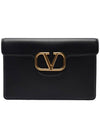 Women's V Logo Clutch Bag Black - VALENTINO - BALAAN 2