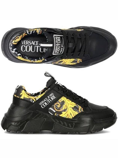 Speedtrack Baroque Printing Low Top Sneakers Black - VERSACE - BALAAN 2