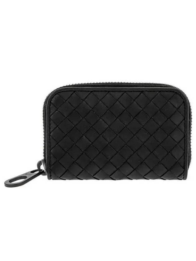 Intrecciato Zipper Card Wallet Black - BOTTEGA VENETA - BALAAN 2