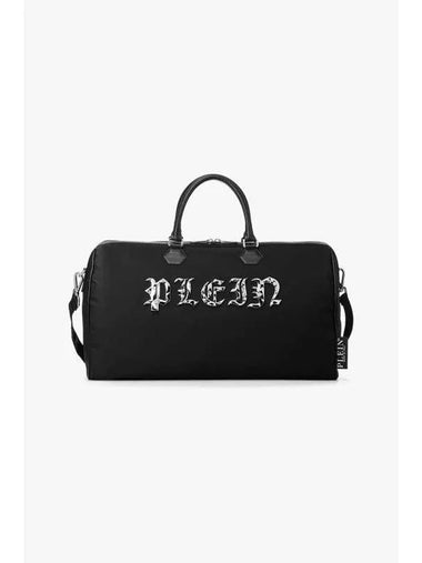 Men s Big Gothic Logo Nylon Duffel Bag Black - PHILIPP PLEIN - BALAAN 1