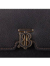 TB Logo Grainy Leather Continental Long Wallet Black - BURBERRY - BALAAN 4