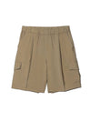 Bamboo Cargo Shorts Light Brown - LMN3011 - BALAAN 1