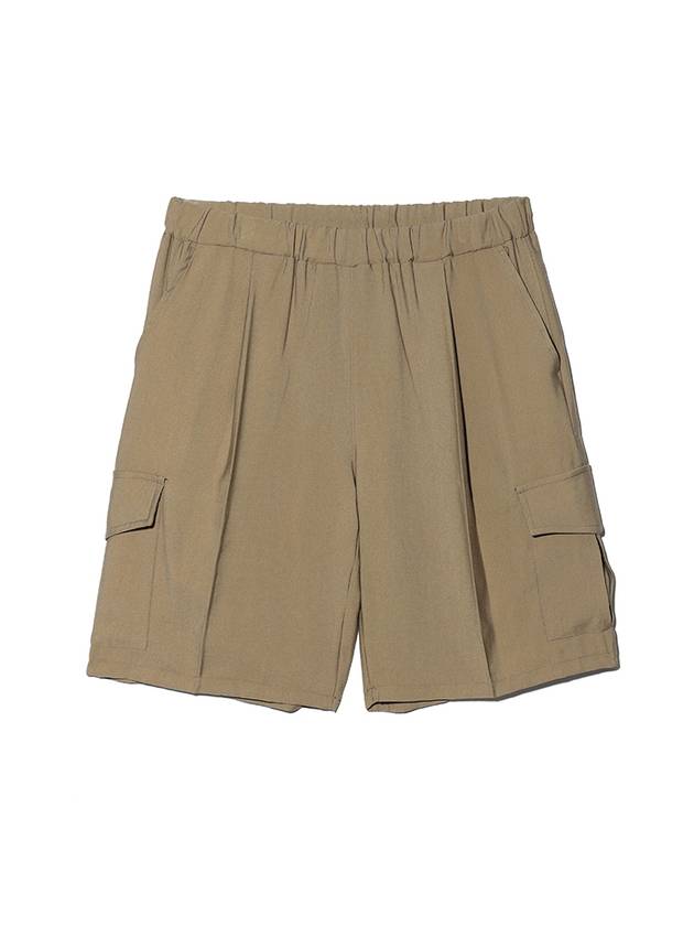 Bamboo Cargo Shorts Light Brown - LMN3011 - BALAAN 1