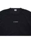 Men's Logo Light Fleece Sweatshirt Black - CP COMPANY - BALAAN 4