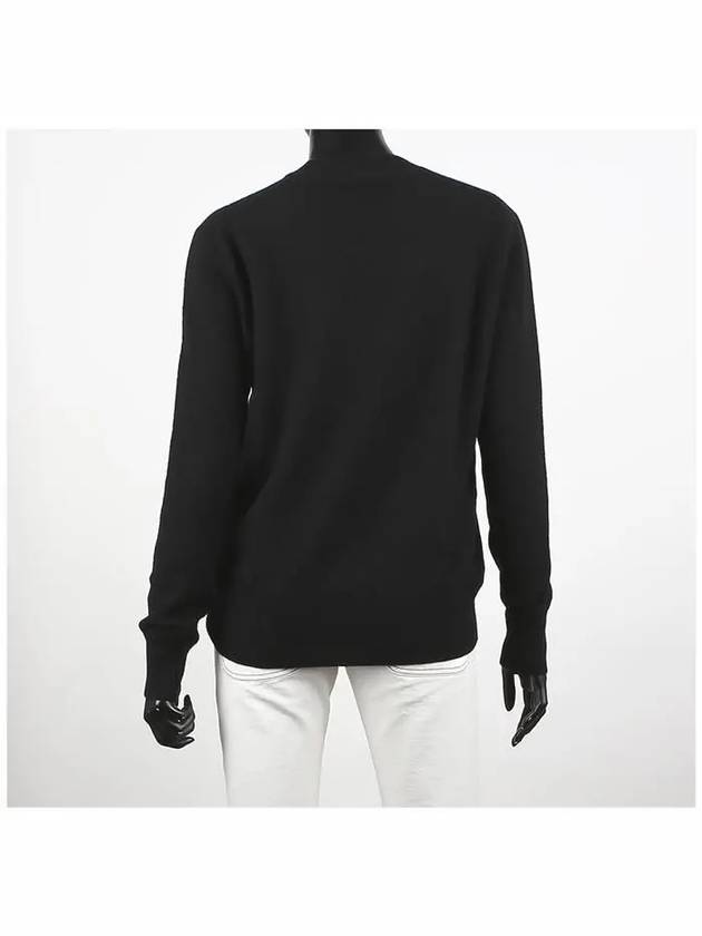 Logo Wool Cashmere Knit Top Black - MIU MIU - BALAAN 5