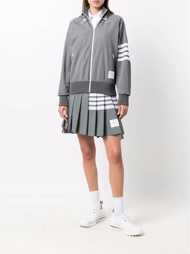 4-Bar Striped Mini Pleated Skirt Grey - THOM BROWNE - BALAAN 6