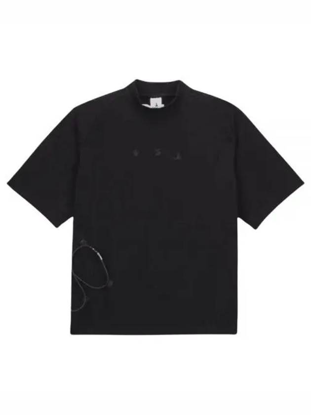 Mock Neck Short Sleeve T-Shirt Black - NIKE - BALAAN 2