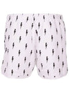 Men s Lightning Print Swim Shorts White - NEIL BARRETT - BALAAN 3