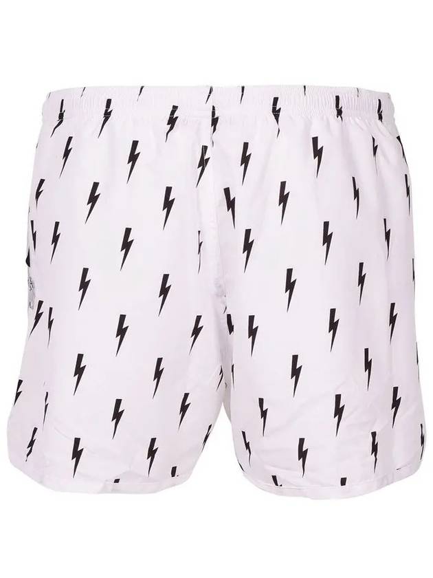 Men s Lightning Print Swim Shorts White - NEIL BARRETT - BALAAN 3