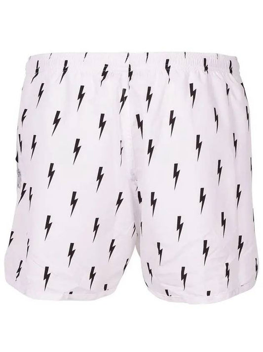 Men's Lightning Printing Swimsuit White PBCB89O G043S 526 - NEIL BARRETT - BALAAN 2